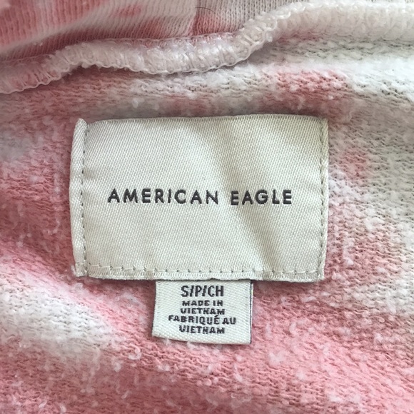 American Eagle Oversized Tie Dye Hoodie (Pink) - Picture 2 of 2